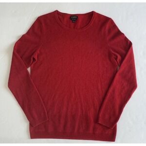 Talbots 100% Cashmere Sweater Small Red Lightweight Luxury Christmas Valentines
